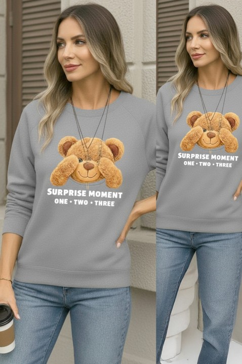 BRADELZA GREY női pulóver, Szín: szürke, IVET.HU - A te online butikod.