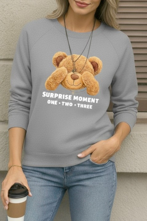 BRADELZA GREY női pulóver, Szín: szürke, IVET.HU - A te online butikod.