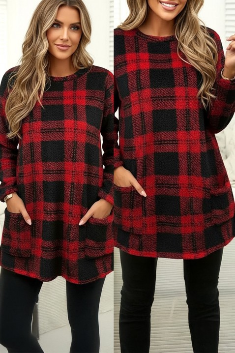 DERVILDA tunika, Szín: piros, IVET.HU - A te online butikod.