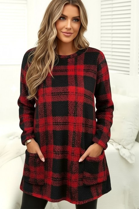 DERVILDA tunika, Szín: piros, IVET.HU - A te online butikod.