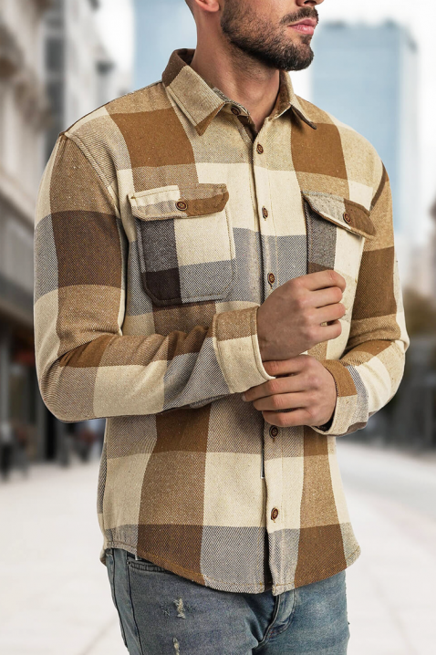 MOLTONO férfi ing, Szín: bézs, IVET.HU - A te online butikod.