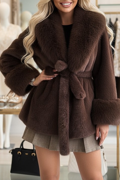 ELEMSA BROWN kabát, Szín: barna, IVET.HU - A te online butikod.