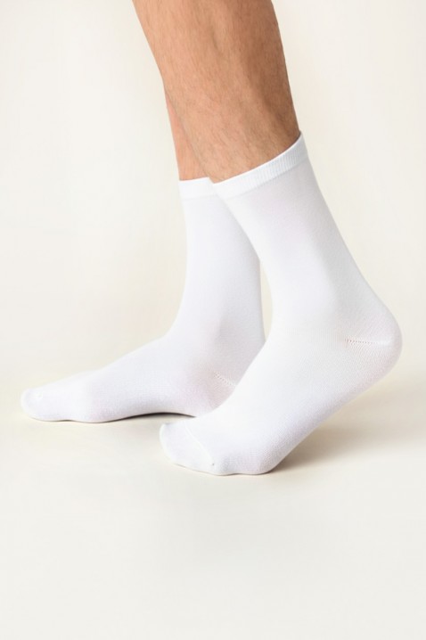 MIKRELZO 6 darabos férfi zokni, Szín: fehér, IVET.HU - A te online butikod.