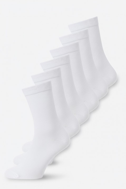 MIKRELZO 6 darabos férfi zokni, Szín: fehér, IVET.HU - A te online butikod.