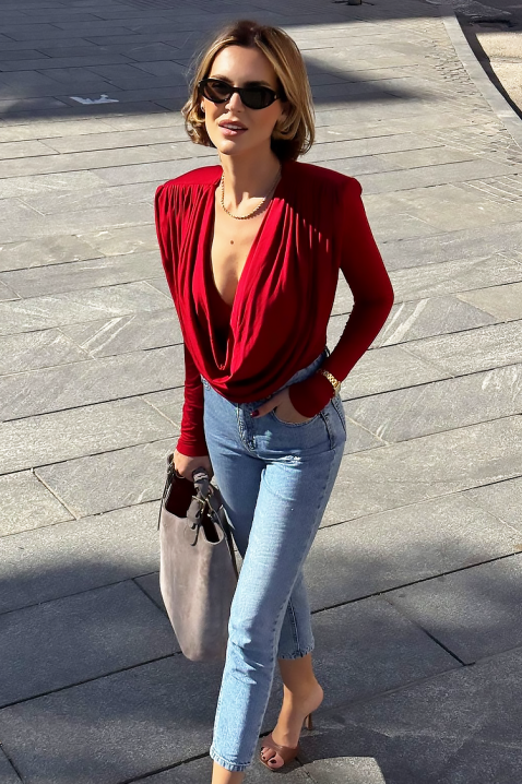 SEKLONDA RED női felső, Szín: piros, IVET.HU - A te online butikod.