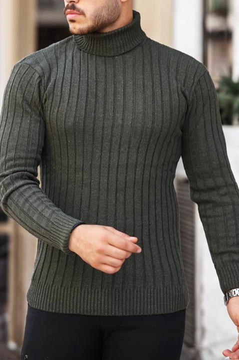 RACHERO KHAKI férfi pulóver, Szín: khaki, IVET.HU - A te online butikod.