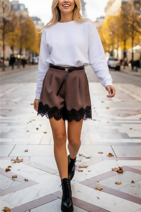 BELVENDA BROWN rövidnadrág, Szín: barna, IVET.HU - A te online butikod.