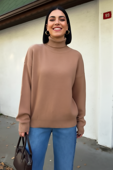 VARSIONA CAMEL pulóver, Szín: világosbarna, IVET.HU - A te online butikod.