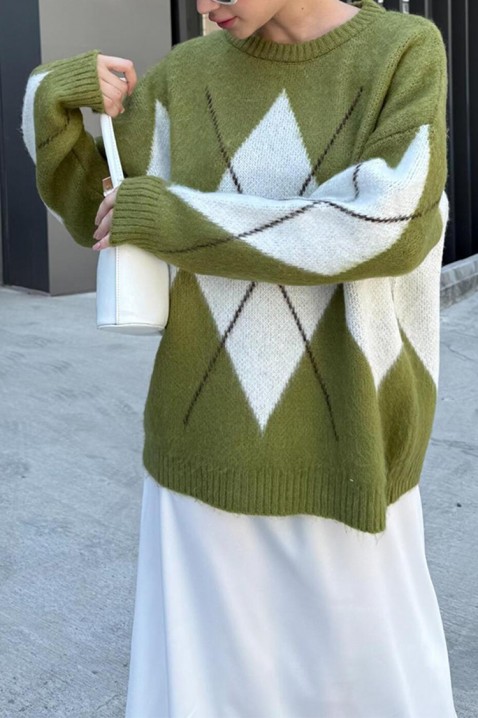 KRIOFEGA GREEN pulóver, Szín: zöld, IVET.HU - A te online butikod.