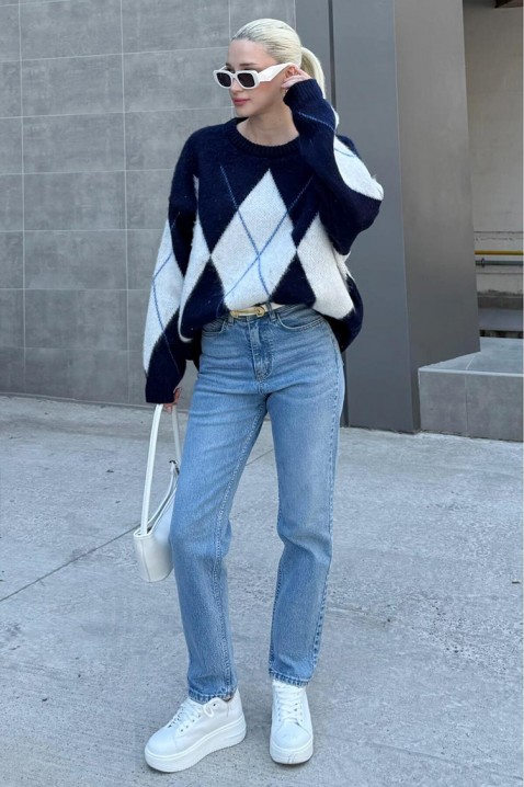 KRIOFEGA NAVY pulóver, Szín: sötétkék, IVET.HU - A te online butikod.