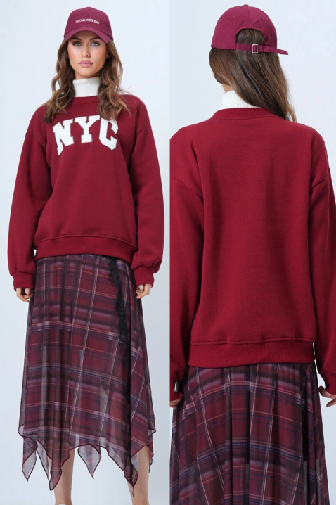 NEVRILDA BORDO női felső, Szín: bordó, IVET.HU - A te online butikod.