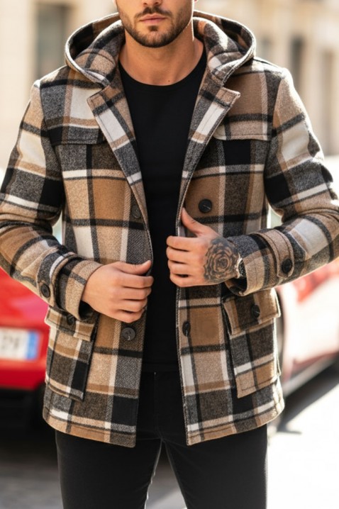 STERFO BEIGE férfi kabát, Szín: bézs, IVET.HU - A te online butikod.