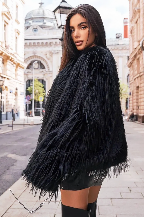 BELSIONA BLACK kabát, Szín: fekete, IVET.HU - A te online butikod.