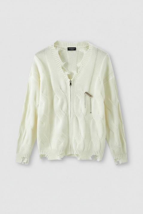 OLZERO ECRU férfi kardigán, Szín: ekrü, IVET.HU - A te online butikod.