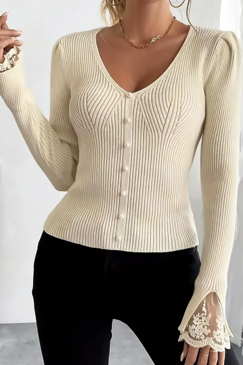 ZLOVELDA ECRU női felső, Szín: ekrü, IVET.HU - A te online butikod.