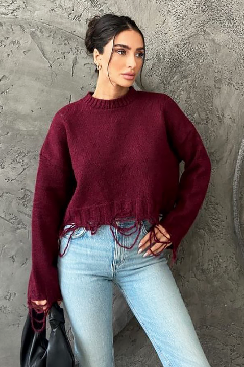 NEVRINZA BRODO pulóver, Szín: bordó, IVET.HU - A te online butikod.