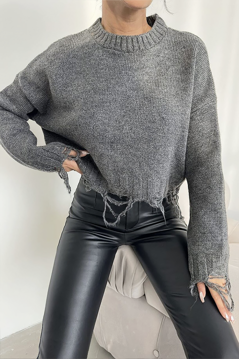 NEVRINZA GRAFIT pulóver, Szín: grafitszürke, IVET.HU - A te online butikod.