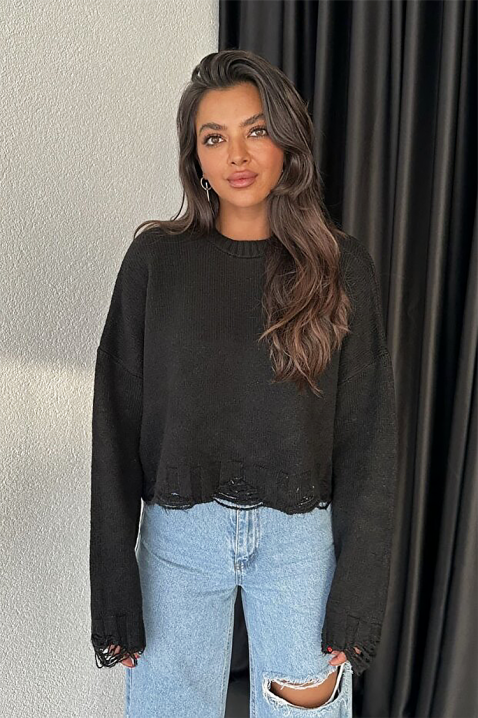 NEVRINZA BLACK pulóver, Szín: fekete, IVET.HU - A te online butikod.