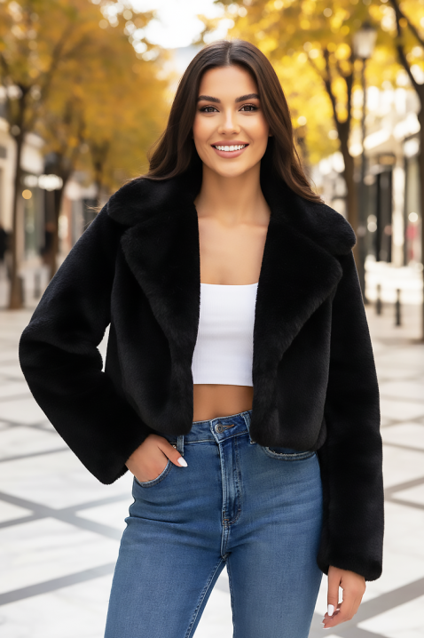 LAVIRA BLACK kabát, Szín: fekete, IVET.HU - A te online butikod.