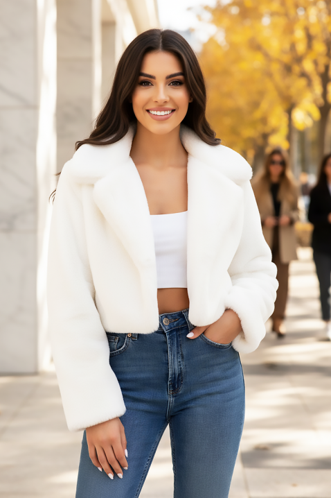 LAVIRA WHITE kabát, Szín: fehér, IVET.HU - A te online butikod.