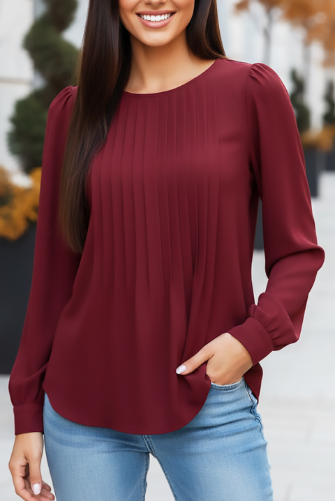 TOVILDA BORDO női blúz, Szín: bordó, IVET.HU - A te online butikod.