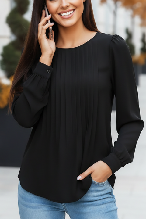 TOVILDA BLACK női blúz, Szín: fekete, IVET.HU - A te online butikod.