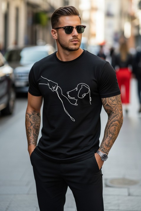 MOJORO férfi poló, Szín: fekete, IVET.HU - A te online butikod.