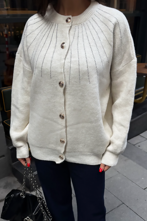 KRODELSA ECRU kardigán, Szín: ekrü, IVET.HU - A te online butikod.