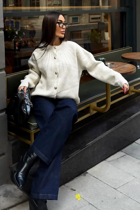 KRODELSA ECRU kardigán, Szín: ekrü, IVET.HU - A te online butikod.