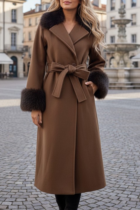 LUXINDA BROWN kabát, Szín: barna, IVET.HU - A te online butikod.
