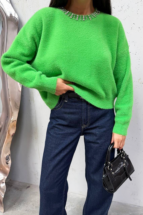 VANILANZA GREEN pulóver, Szín: zöld, IVET.HU - A te online butikod.