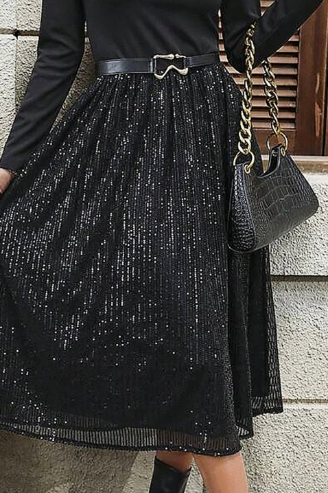 KARMELOTA ruha, Szín: fekete, IVET.HU - A te online butikod.