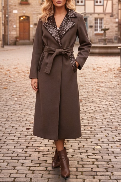 FLEDILZA BROWN kabát, Szín: barna, IVET.HU - A te online butikod.