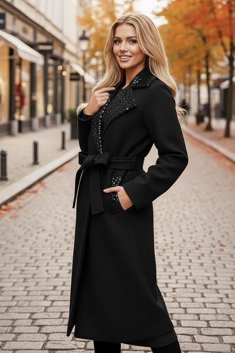 FLEDILZA BLACK kabát, Szín: fekete, IVET.HU - A te online butikod.