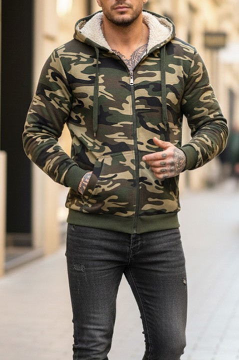 MORTODO férfi kardigán, Szín: khaki, IVET.HU - A te online butikod.