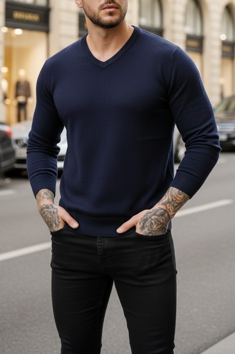 MARKAN NAVY férfi pulóver, Szín: sötétkék, IVET.HU - A te online butikod.