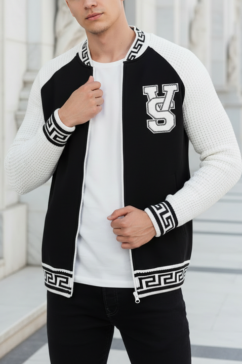 KREFOZ BLACK férfi kardigán, Szín: fekete, IVET.HU - A te online butikod.