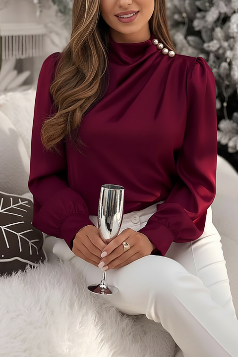NERLENZA BORDO női blúz, Szín: bordó, IVET.HU - A te online butikod.