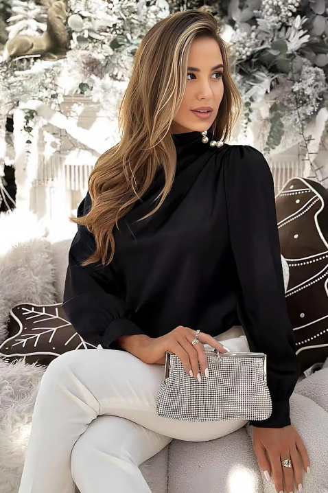 NERLENZA BLACK női blúz, Szín: fekete, IVET.HU - A te online butikod.