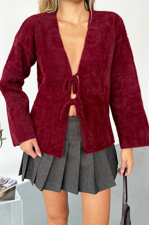 PLAVINZA kardigán, Szín: bordó, IVET.HU - A te online butikod.