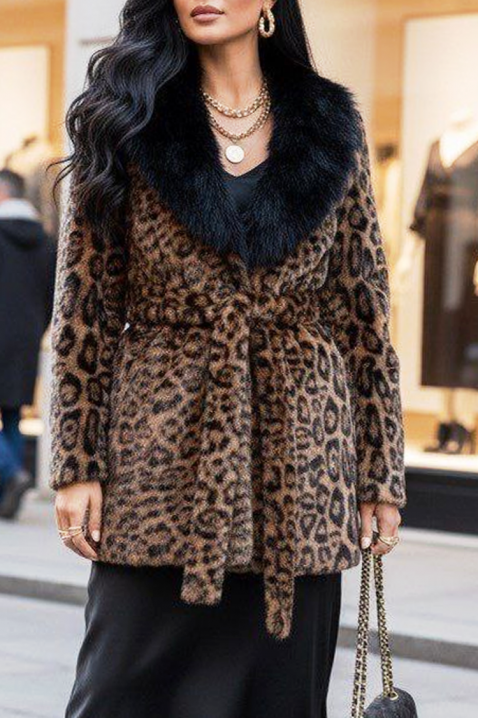 KATELINDA kabát, Szín: leopárdmintás, IVET.HU - A te online butikod.