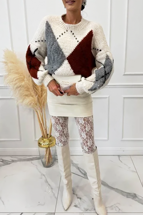 BEDROLVA ECRU pulóver, Szín: ekrü, IVET.HU - A te online butikod.