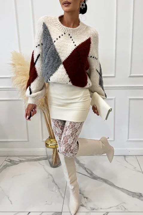 BEDROLVA ECRU pulóver, Szín: ekrü, IVET.HU - A te online butikod.