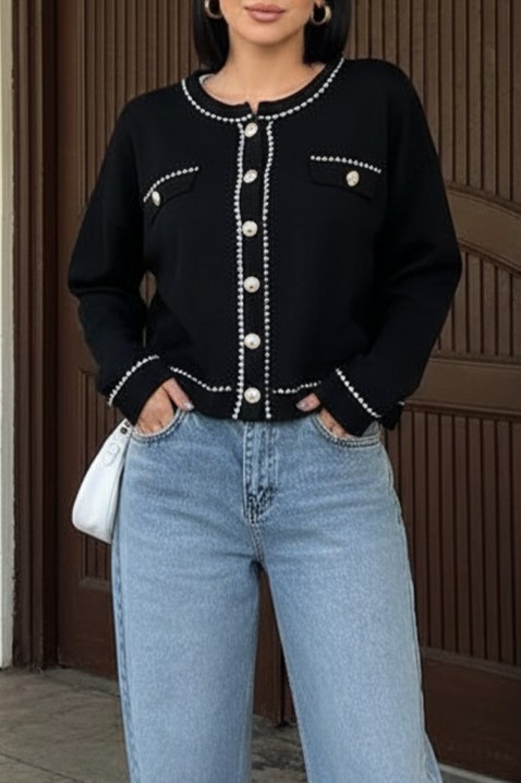 ODESANA BLACK kardigán, Szín: fekete, IVET.HU - A te online butikod.