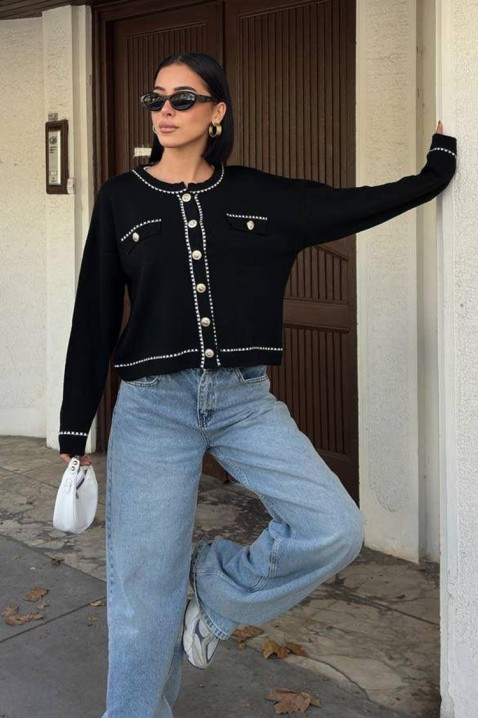 ODESANA BLACK kardigán, Szín: fekete, IVET.HU - A te online butikod.