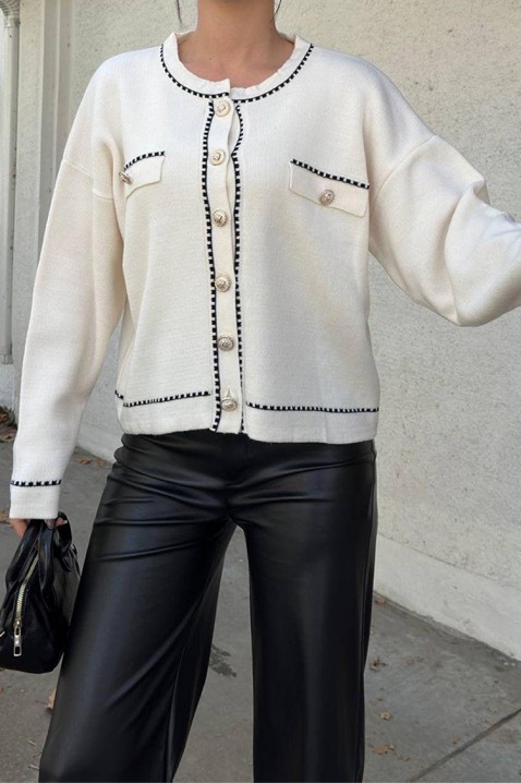 ODESANA WHITE kardigán, Szín: fehér, IVET.HU - A te online butikod.