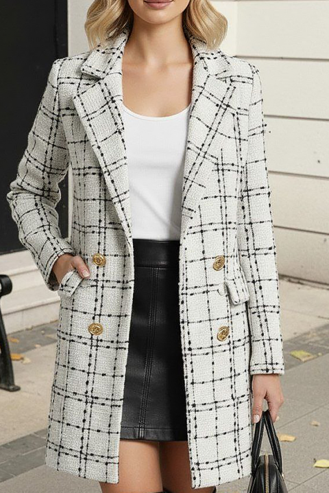 KARIERZA WHITE kabát, Szín: fehér, IVET.HU - A te online butikod.