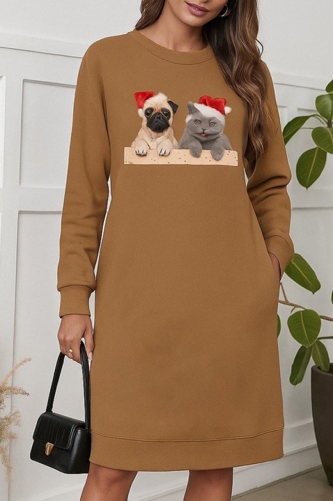 ANELRINDA CAMEL ruha, Szín: világosbarna, IVET.HU - A te online butikod.