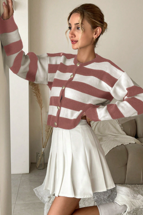 AMORNEZA PUDRA kardigán, Szín: púderrózsaszín, IVET.HU - A te online butikod.