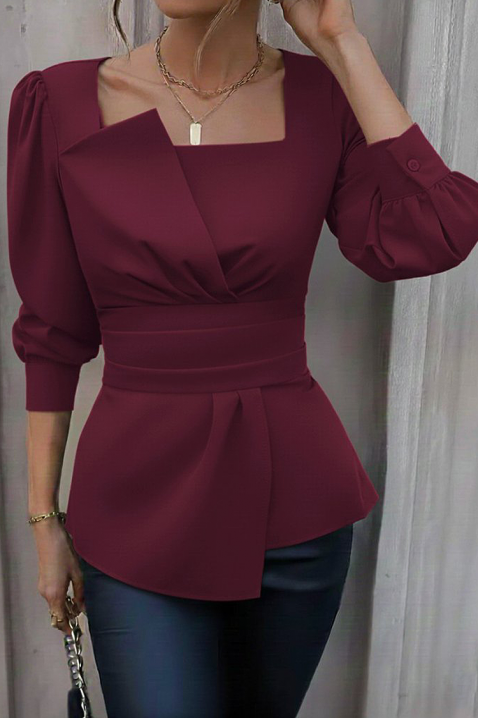 RAZBANA BORDO női blúz, Szín: bordó, IVET.HU - A te online butikod.
